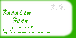 katalin heer business card